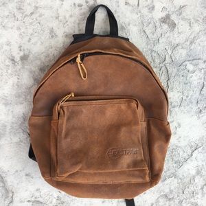 eastpak suede backpack